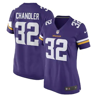 womens nike ty chandler purple minnesota vikings game playe